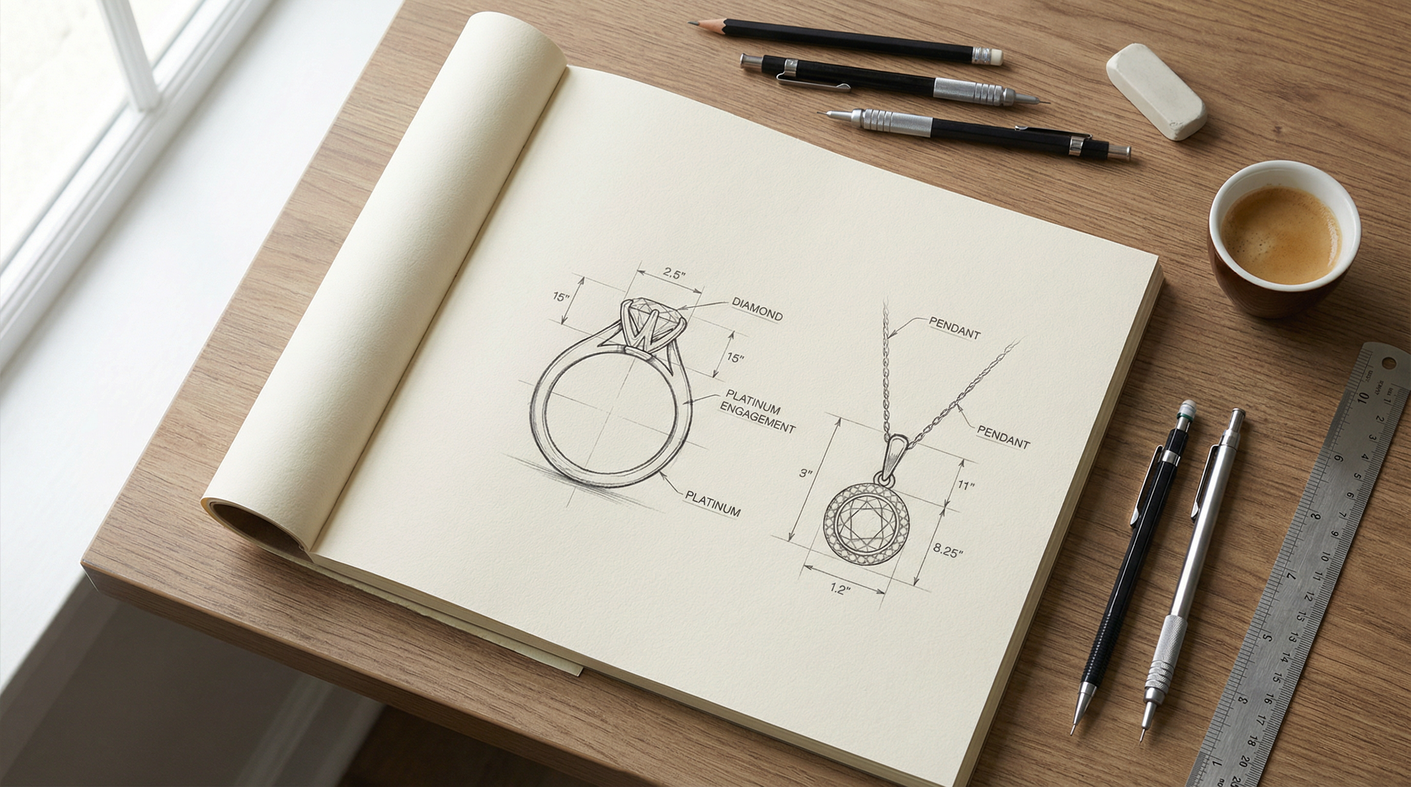 Premium jewelry design sketches